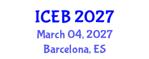 International Conference on Ecosystems and Biodiversity (ICEB) March 04, 2027 - Barcelona, Spain