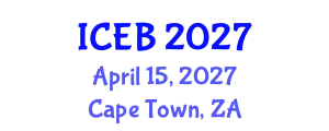 International Conference on Ecosystems and Biodiversity (ICEB) April 15, 2027 - Cape Town, South Africa