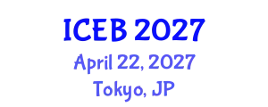 International Conference on Ecosystems and Biodiversity (ICEB) April 22, 2027 - Tokyo, Japan