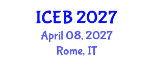 International Conference on Ecosystems and Biodiversity (ICEB) April 08, 2027 - Rome, Italy
