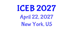 International Conference on Ecosystems and Biodiversity (ICEB) April 22, 2027 - New York, United States