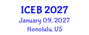 International Conference on Ecosystems and Biodiversity (ICEB) January 09, 2027 - Honolulu, United States
