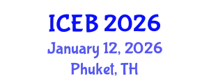 International Conference on Ecosystems and Biodiversity (ICEB) January 12, 2026 - Phuket, Thailand