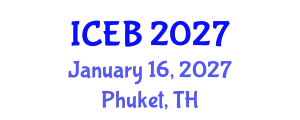 International Conference on Ecosystems and Biodiversity (ICEB) January 16, 2027 - Phuket, Thailand