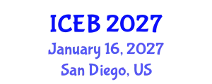 International Conference on Ecosystems and Biodiversity (ICEB) January 16, 2027 - San Diego, United States