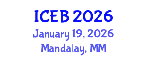 International Conference on Ecosystems and Biodiversity (ICEB) January 19, 2026 - Mandalay, Myanmar