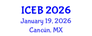 International Conference on Ecosystems and Biodiversity (ICEB) January 19, 2026 - Cancún, Mexico