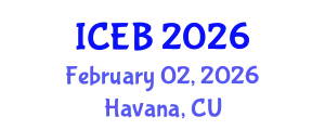 International Conference on Ecosystems and Biodiversity (ICEB) February 02, 2026 - Havana, Cuba