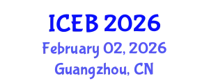 International Conference on Ecosystems and Biodiversity (ICEB) February 02, 2026 - Guangzhou, China