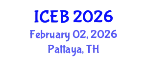 International Conference on Ecosystems and Biodiversity (ICEB) February 02, 2026 - Pattaya, Thailand