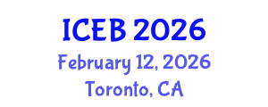 International Conference on Ecosystems and Biodiversity (ICEB) February 12, 2026 - Toronto, Canada