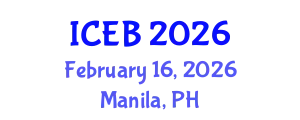 International Conference on Ecosystems and Biodiversity (ICEB) February 16, 2026 - Manila, Philippines