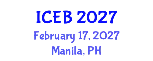International Conference on Ecosystems and Biodiversity (ICEB) February 17, 2027 - Manila, Philippines