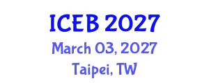 International Conference on Ecosystems and Biodiversity (ICEB) March 03, 2027 - Taipei, Taiwan