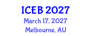 International Conference on Ecosystems and Biodiversity (ICEB) March 17, 2027 - Melbourne, Australia