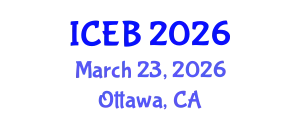 International Conference on Ecosystems and Biodiversity (ICEB) March 23, 2026 - Ottawa, Canada