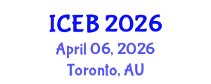 International Conference on Ecosystems and Biodiversity (ICEB) April 06, 2026 - Toronto, Australia