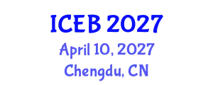 International Conference on Ecosystems and Biodiversity (ICEB) April 10, 2027 - Chengdu, China