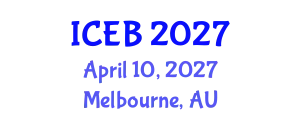 International Conference on Ecosystems and Biodiversity (ICEB) April 10, 2027 - Melbourne, Australia
