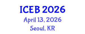 International Conference on Ecosystems and Biodiversity (ICEB) April 13, 2026 - Seoul, Republic of Korea