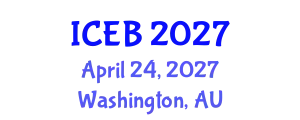 International Conference on Ecosystems and Biodiversity (ICEB) April 24, 2027 - Washington, Australia