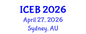 International Conference on Ecosystems and Biodiversity (ICEB) April 27, 2026 - Sydney, Australia