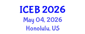 International Conference on Ecosystems and Biodiversity (ICEB) May 04, 2026 - Honolulu, United States
