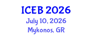 International Conference on Ecosystems and Biodiversity (ICEB) July 10, 2026 - Mykonos, Greece