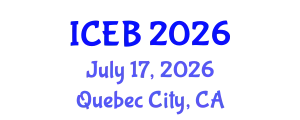 International Conference on Ecosystems and Biodiversity (ICEB) July 17, 2026 - Quebec City, Canada
