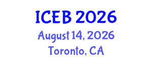 International Conference on Ecosystems and Biodiversity (ICEB) August 14, 2026 - Toronto, Canada