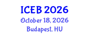 International Conference on Ecosystems and Biodiversity (ICEB) October 18, 2026 - Budapest, Hungary