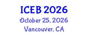 International Conference on Ecosystems and Biodiversity (ICEB) October 25, 2026 - Vancouver, Canada