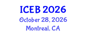 International Conference on Ecosystems and Biodiversity (ICEB) October 28, 2026 - Montreal, Canada