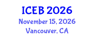International Conference on Ecosystems and Biodiversity (ICEB) November 15, 2026 - Vancouver, Canada