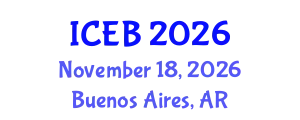 International Conference on Ecosystems and Biodiversity (ICEB) November 18, 2026 - Buenos Aires, Argentina