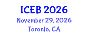 International Conference on Ecosystems and Biodiversity (ICEB) November 29, 2026 - Toronto, Canada