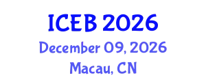 International Conference on Ecosystems and Biodiversity (ICEB) December 09, 2026 - Macau, China