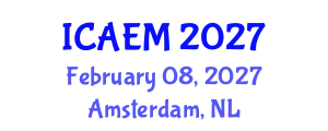 International Conference on Advanced Engineering Materials (ICAEM) February 08, 2027 - Amsterdam, Netherlands