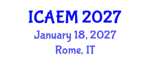International Conference on Advanced Engineering Materials (ICAEM) January 18, 2027 - Rome, Italy
