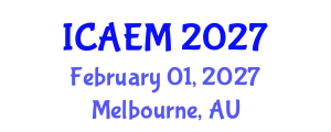 International Conference on Advanced Engineering Materials (ICAEM) February 01, 2027 - Melbourne, Australia