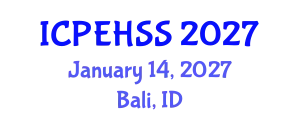International Conference on Psychological, Educational, Health and Social Sciences (ICPEHSS) January 14, 2027 - Bali, Indonesia