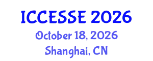 International Conference on Computer, Electrical and Systems Sciences, and Engineering (ICCESSE) October 18, 2026 - Shanghai, China