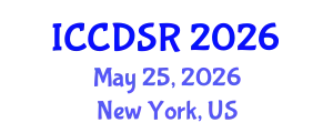 International Conference on Control, Dynamic Systems, and Robotics (ICCDSR) May 25, 2026 - New York, United States
