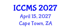International Conference on Chaos, Control, Modelling and Simulation (ICCMS) April 15, 2027 - Cape Town, South Africa