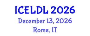International Conference on E-Learning and Distance Learning (ICELDL) December 13, 2026 - Rome, Italy