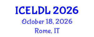 International Conference on E-Learning and Distance Learning (ICELDL) October 18, 2026 - Rome, Italy