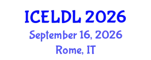 International Conference on E-Learning and Distance Learning (ICELDL) September 16, 2026 - Rome, Italy