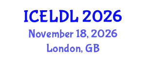 International Conference on E-Learning and Distance Learning (ICELDL) November 18, 2026 - London, United Kingdom