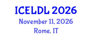 International Conference on E-Learning and Distance Learning (ICELDL) November 11, 2026 - Rome, Italy