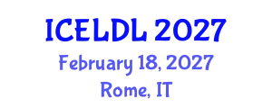 International Conference on E-Learning and Distance Learning (ICELDL) February 18, 2027 - Rome, Italy